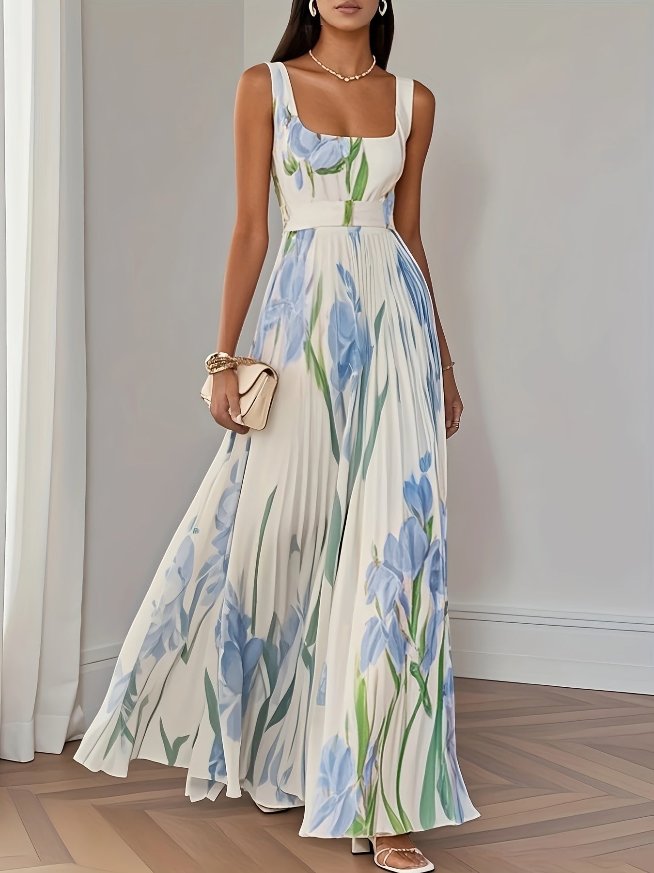 Women's Elegant Floral Tulip print dresses - Strapless/One-Shoulder Formal & semi-formal event gowns Pink, Machine Washable non-stretchy party, wedding, brunch Attire for Women