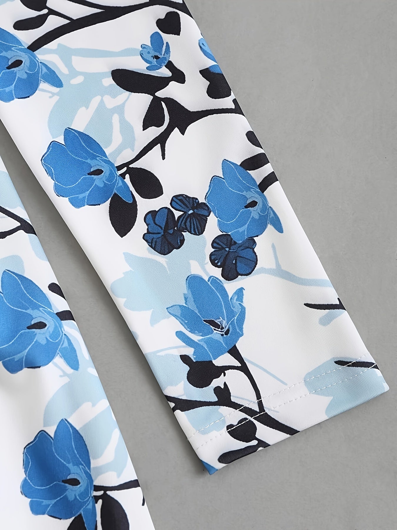 Floral Print Button Button Front Hooded Dress, Elegant Long Sleeve Dress For Spring & Fall, Women's Clothing