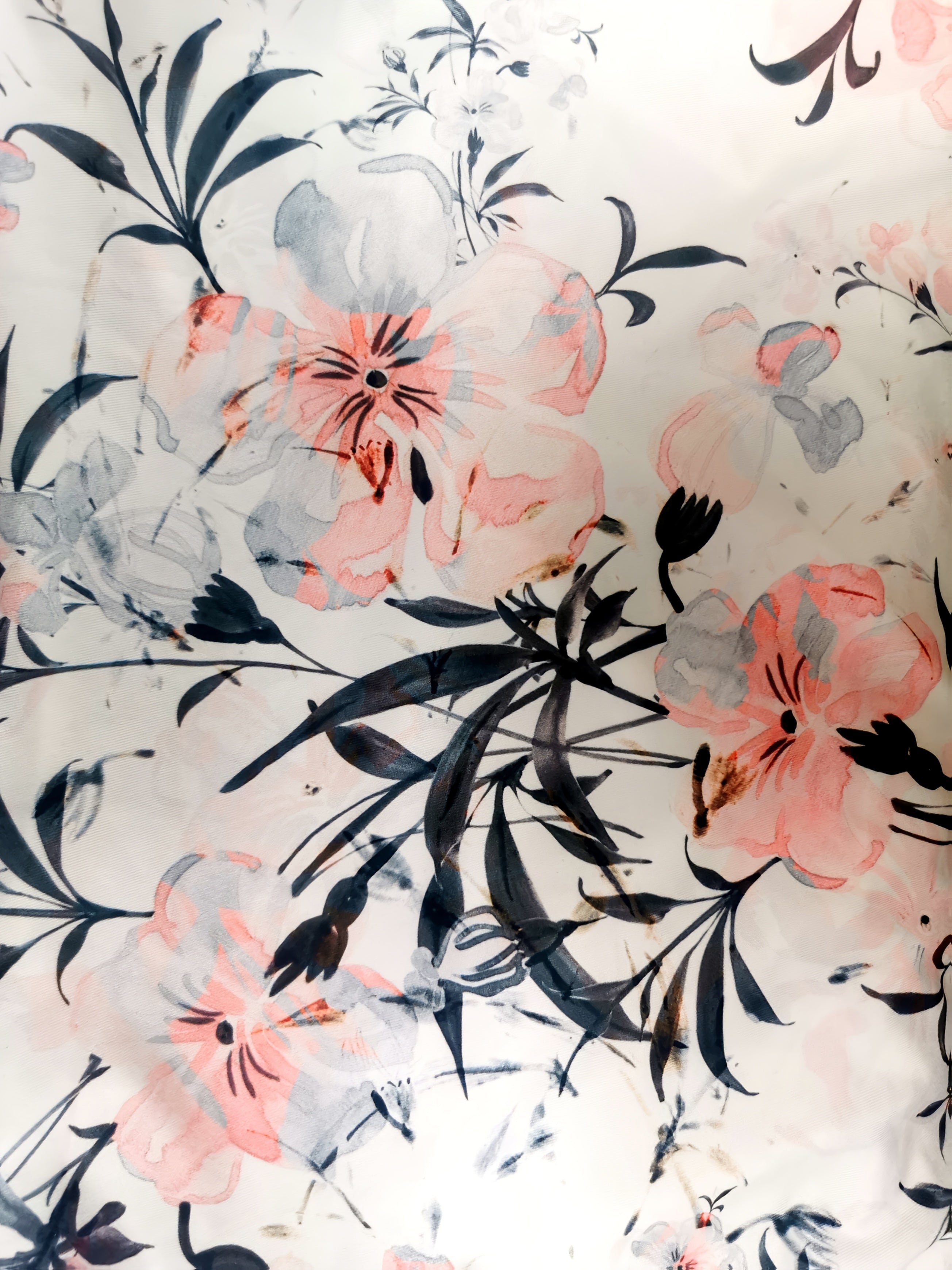 [Floral Print Midi Dress] Elegant Floral Print Midi Dress - Polyester 95% Spandex 5% Knit Fabric, Crew Neck Short Sleeve Fitted Dress - 180g/m² All Over Print for Spring/Summer/Fall